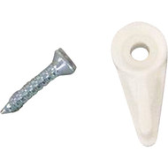 United States Hardware 5_32 In. x 15_16 In. White Storm & Screen Clip (8 Count)