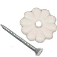 United States Hardware White Rosette with Screws (24-Count)