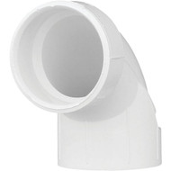 Charlotte Pipe 1-1_2 In. Schedule 40 90 Deg. Sanitary DWV PVC Elbow (1_4 Bend)