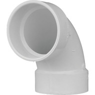 Charlotte Pipe 6 In. Schedule 40 90 Deg. Sanitary DWV PVC Elbow (1_4 Bend)