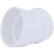Charlotte Pipe 4 In. Hub x Hub Schedule 40 22-1_2 Deg. DWV PVC Elbow (1_16 Bend)