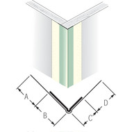 Beadex 1-7_16 In. x 8 Ft. Paper Faced Metal Outside Drywall Corner Bead