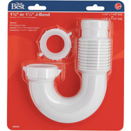 Do it Best 1-1_4 In. x 1-1_2 In. White Plastic J-Bend