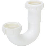 Do it Best 1-1_2 In. or 1-1_4 In White Plastic J-Bend  Carded