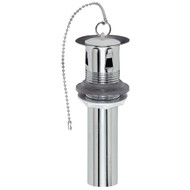 Do it 1-1_4 In. x 8 In. Chrome-Plated Brass P.O. Plug 1-Piece Bathroom Sink Drain with Overflow