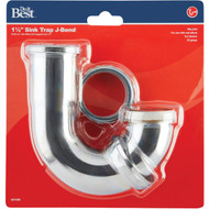 Do it Best 1-1_2 In. Chrome Plated J-Bend  Carded