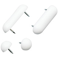 Do it 2 x 3_4 White Plastic Toilet Seat Tack-It Bumper Set