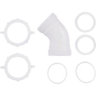 Do it Best 1-1_2 In. White PVC 45 Degree Elbow Coupling