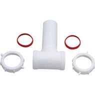 Keeney 1-1_2 In. White Polypropylene Center Outlet Tee