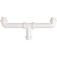 Keeney 1-1_2 In. x 16 In. White Polypropylene Center Outlet Waste