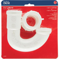 Do it Best 1-1_2 In. or 1-1_4 In.. White Plastic J-Bend  Carded