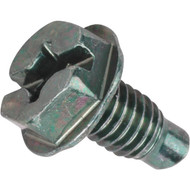 Steel City 10-32 x 3_8 In. Hex Washer Slotted_Cross Green Grounding Screw (10-Pack)