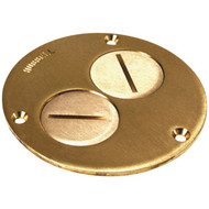 Steel City Brass Polished Brass 4-1_4 In. Floor Outlet Cover Plate