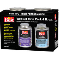 Do it Best Wet Set Purple Primer and PVC Cement Kit  (2) 4 Oz. Cans