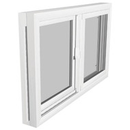 Northview Aspen Glider 32 In. W. x 15-1_4 In. H. White PVC Basement Window