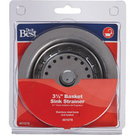 Do it 3-1_2 In. Stainless Steel Basket Chrome Housing Basket Strainer Assembly