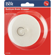 Do it 1-1_2 In. to 2 In. White Rubber Bathtub Drain Stopper