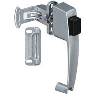National Silver Push Button Latch with 1-1_2 In. Hole Spacing