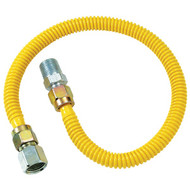 Dormont 1_2 In. OD x 48 In. Coated Stainless Steel Gas Connector  1_2 In. FIP x 1_2 In. MIP (Tapped 3_8 In. FIP)