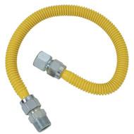Dormont 5_8 In. OD x 36 In. Coated Stainless Steel Gas Connector  3_4 In. FIP x 3_4 In. MIP (Tapped 1_2 In. FIP)