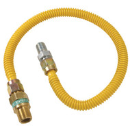 Dormont 1_2 In. OD x 36 In. Coated Stainless Steel Gas Connector  1_2 In. MIP (Tapped 3_8 In. FIP) x 1_2 In. MIP SmartSense