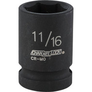 Channellock 1_2 In. Drive 11_16 In. 6-Point Shallow Standard Impact Socket