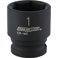 Channellock 1_2 In. Drive 1 In. 6-Point Shallow Standard Impact Socket
