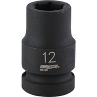 Channellock 1_2 In. Drive 12 mm 6-Point Shallow Metric Impact Socket