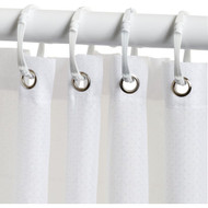 Zenith Zenna Home 70 In. x 72 In. White Fabric Shower Curtain