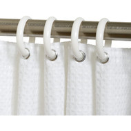 Zenith Zenna Home White Plastic Shower Curtain Ring (12 Count)