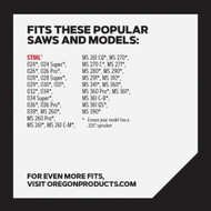 Oregon L67 ControlCut Saw Chain for 16 in. Bar - 67 Drive Links - fits Several Stihl models