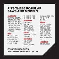 Oregon S45 AdvanceCut Saw Chain for 12 in. Bar - 45 Drive Links - fits Echo  Craftsman  Poulan  Makita  Remington  Husqvarna and more