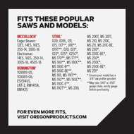Oregon S50 AdvanceCut Saw Chain for 14 in. Bar - 50 Drive Links - fits Stihl  Remington  McCulloch  Craftsmand Homelite and more