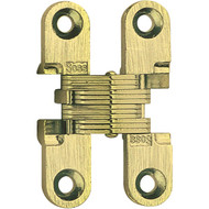 SOSS Satin Brass 1_2 In. x 2-3_8 In. Invisible Hinge  (2-Pack)