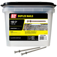 Grip-Rite 16d x 3 In. Bright Duplex Framing Nails (1280 Ct.  30 Lb.)