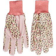 Best Garden Women's 1 Size Fits All Canvas Garden Glove with Knit Cuff