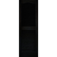 Builders Edge 15 In. x 43 In. Vinyl Louvered Shutter  (2-Pack)