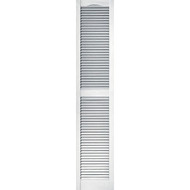 Builders Edge 15 In. x 72 In. Vinyl Louvered Shutter  (2-Pack)