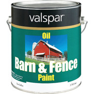 Valspar Oil Paint & Primer In One Low Sheen Barn & Fence Paint  White  1 Gal.