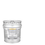 Valspar Oil Paint & Primer In One Low Sheen Barn & Fence Paint  White  5 Gal.