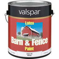 Valspar Latex Paint & Primer In One Flat Barn & Fence Paint  White  1 Gal.