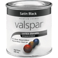 Valsar Premium Latex Enamel  Satin Black  1_2 Pt.