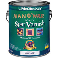 McCloskey Man O'War Satin Low VOC Marine Spar Interior & Exterior Varnish  Gallon