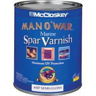 McCloskey Man O'War Semi Gloss Low VOC Marine Spar Interior & Exterior Varnish  Quart