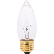 Satco 25W Clear Medium B11 Incandescent Torpedo Blunt Tip Light Bulb (2-Pack)