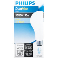 Philips Duramax 50_100_150W Frosted Soft White Medium Base A21 Incandescent 3-Way Light Bulb