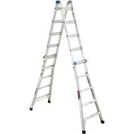 Werner 19 Ft. Aluminum Multi-Position Telescoping Ladder with 300 Lb. Load Capacity Type IA Ladder Rating