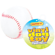Westminster Pet Ruffin' it 2-3_4 In. W. x 2-3_4 In. H. x 2-3_4 In. L. Squeaky Baseball Vinyl Dog Toy