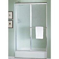 Sterling Deluxe 48-7_8 In. W. X 70 In. H. Nickel Rain Glass Sliding Shower Door