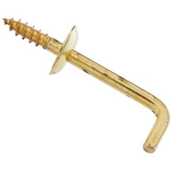 National 1-1_4 In. Solid Brass Shoulder Hook (2 Count)